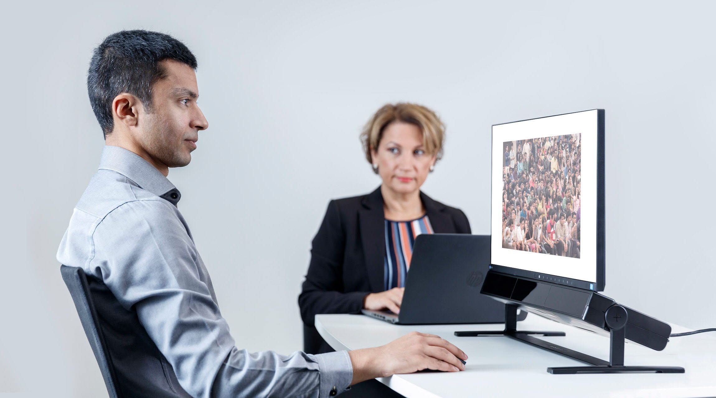 Man looking at Tobii Pro Spectrum