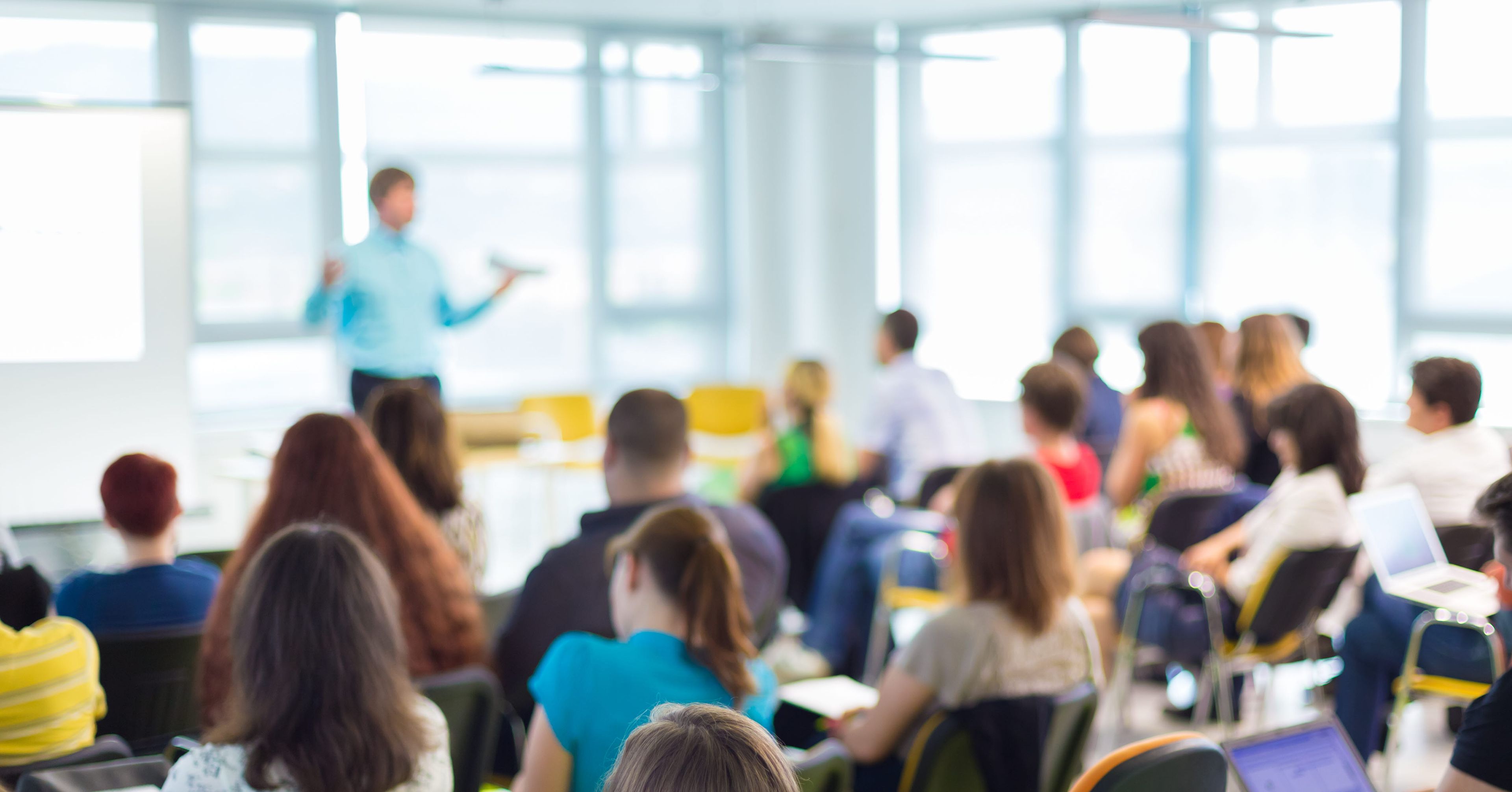 Person teaching a class