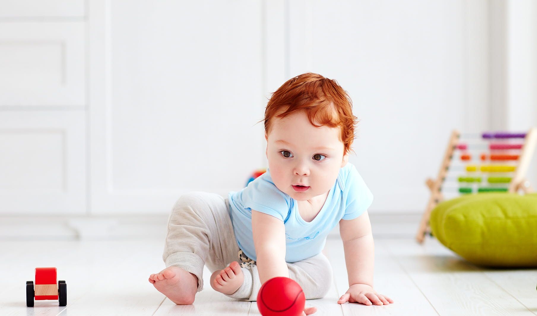 Child playing with toys