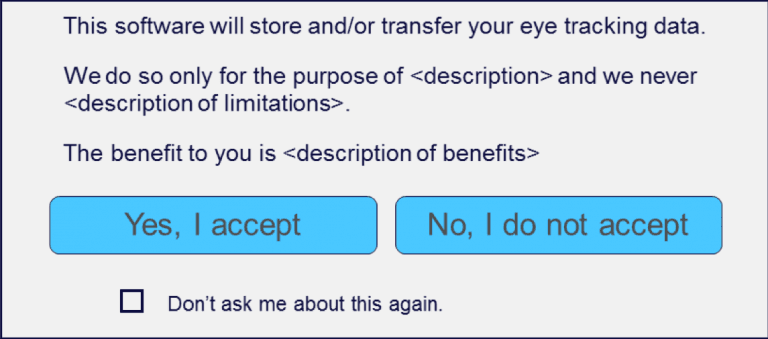 Tobii Data transparency policy