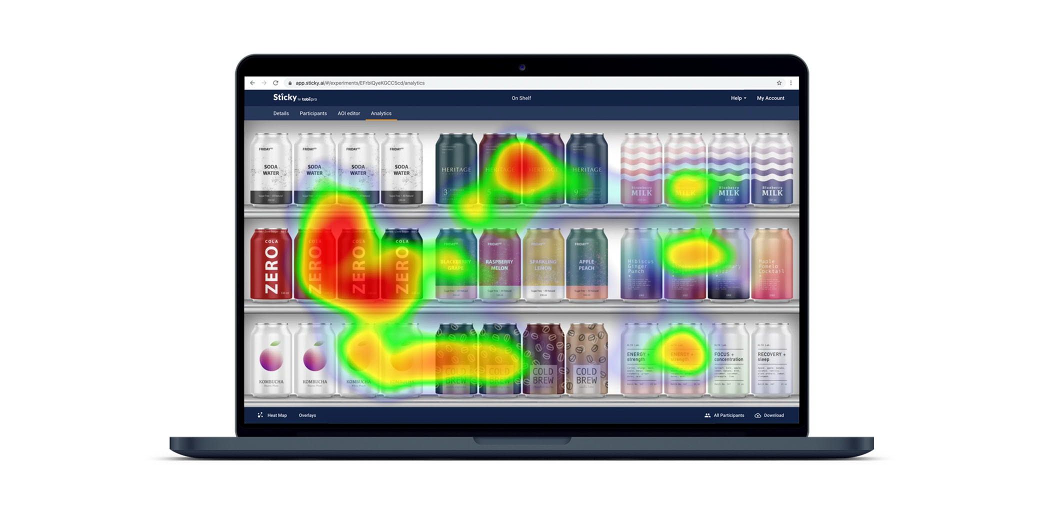 Online eye tracking research on a laptop with Sticky by Tobii Pro