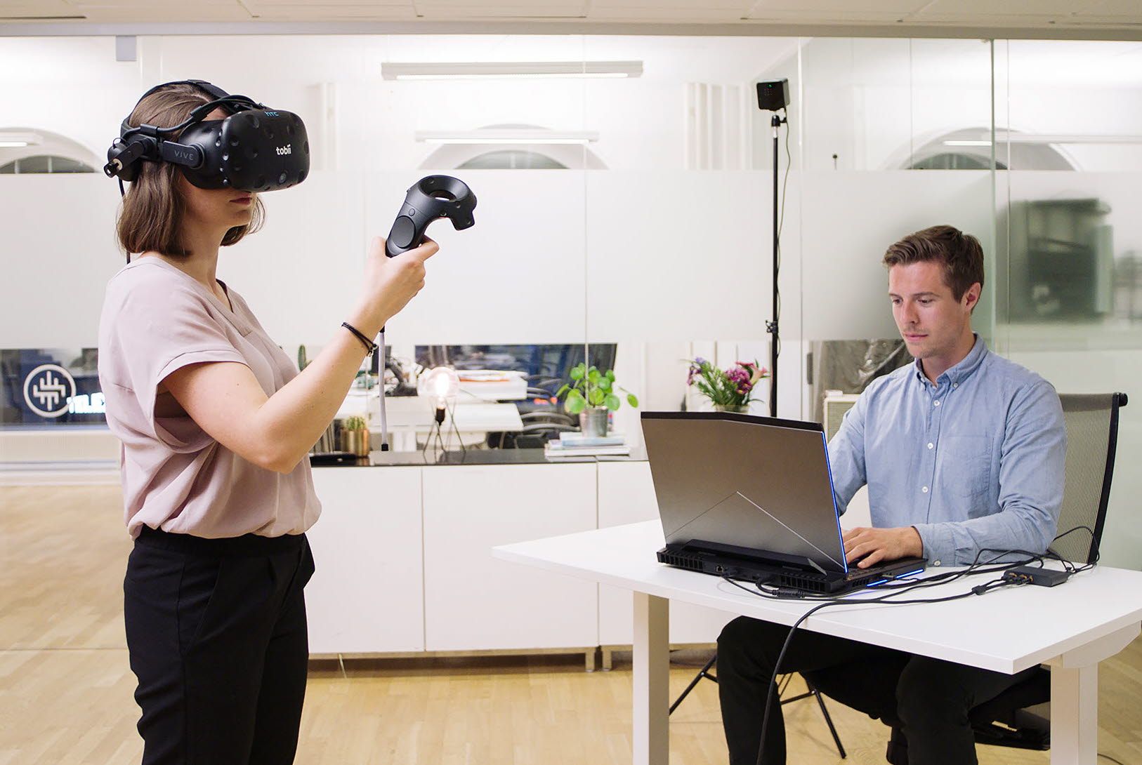 Tobii Pro VR Analytics is used for consumer journey testing with eye tracking in VR environments