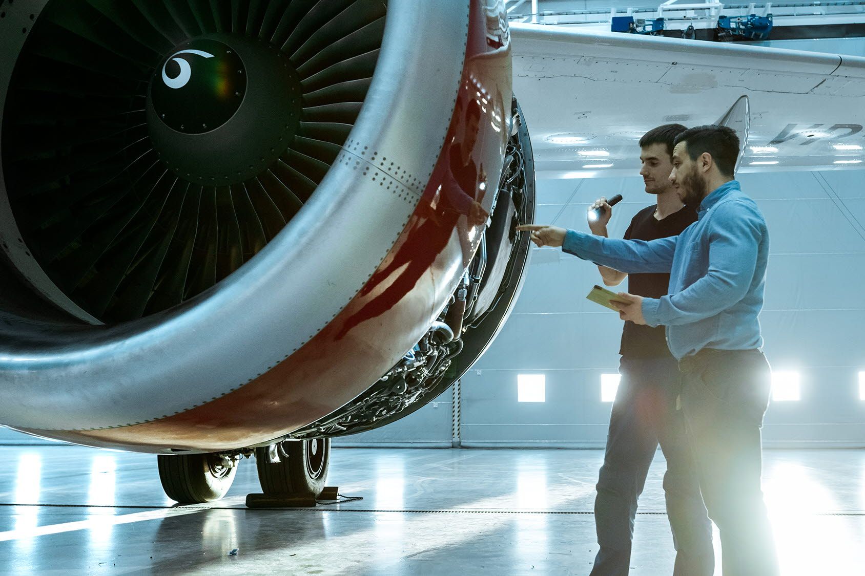 Visual inspection of a plane