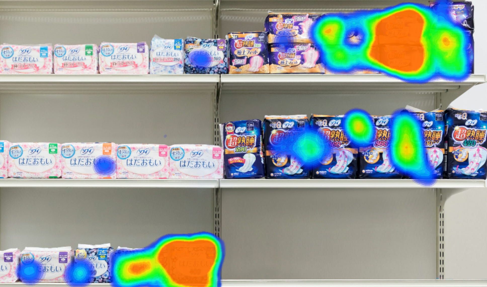 Shelving heat maps