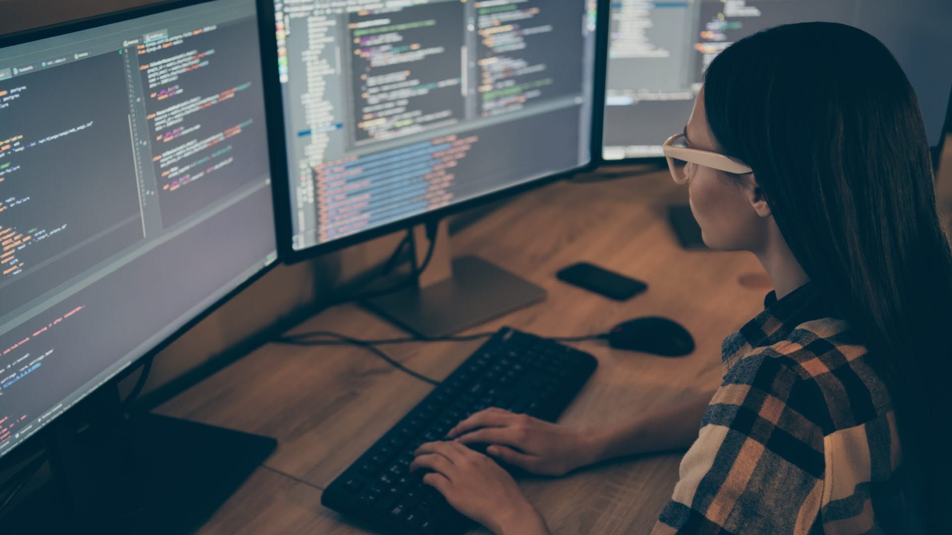 Person working at a computer