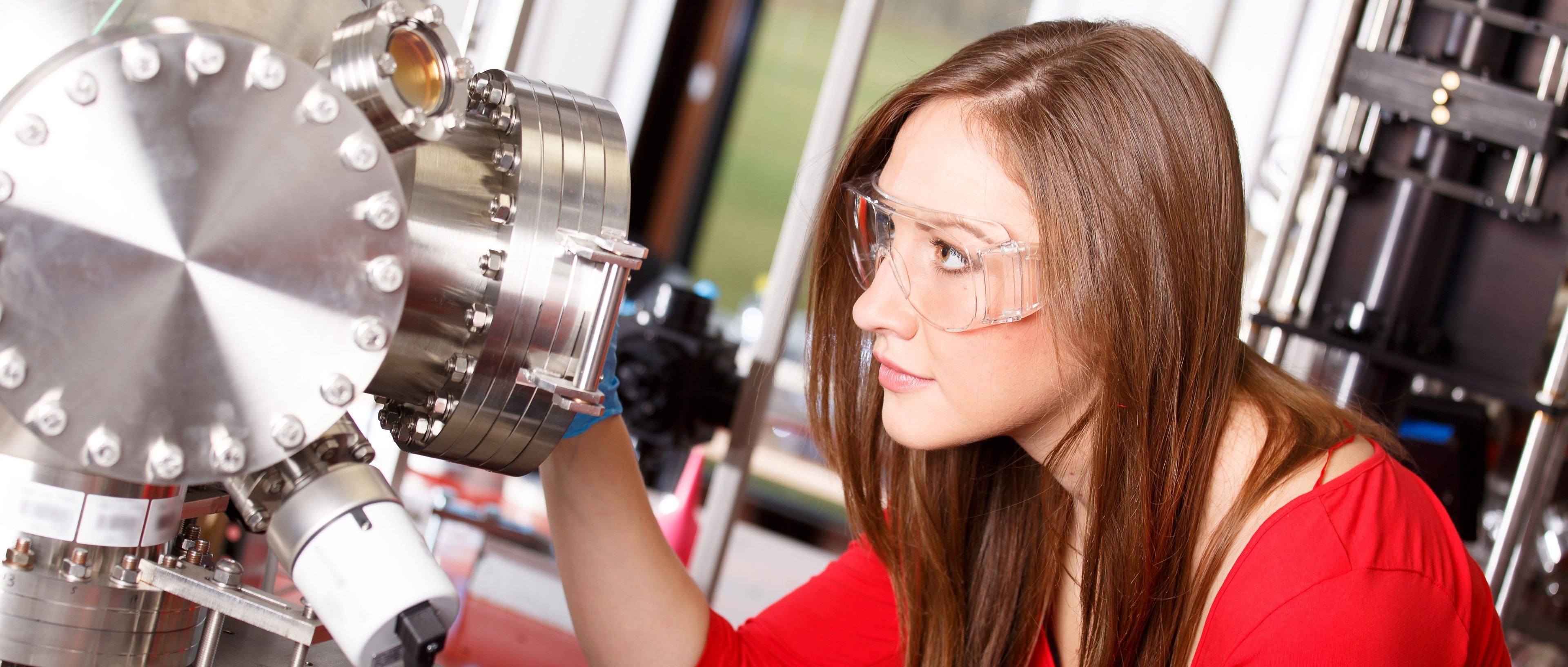 Scientist working in a Physics lab