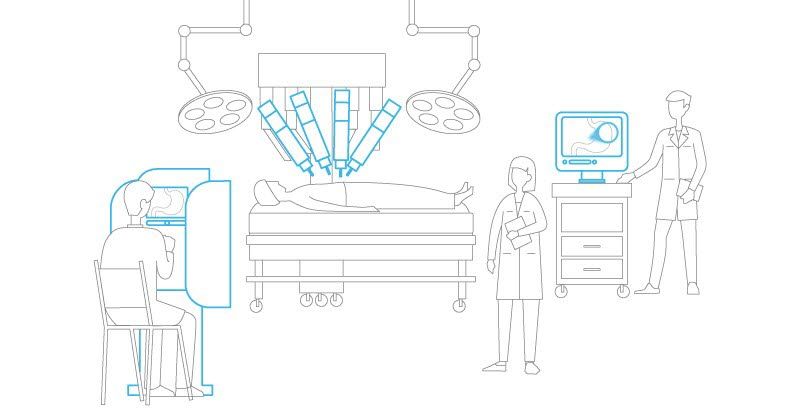 Surgical robotics illustration