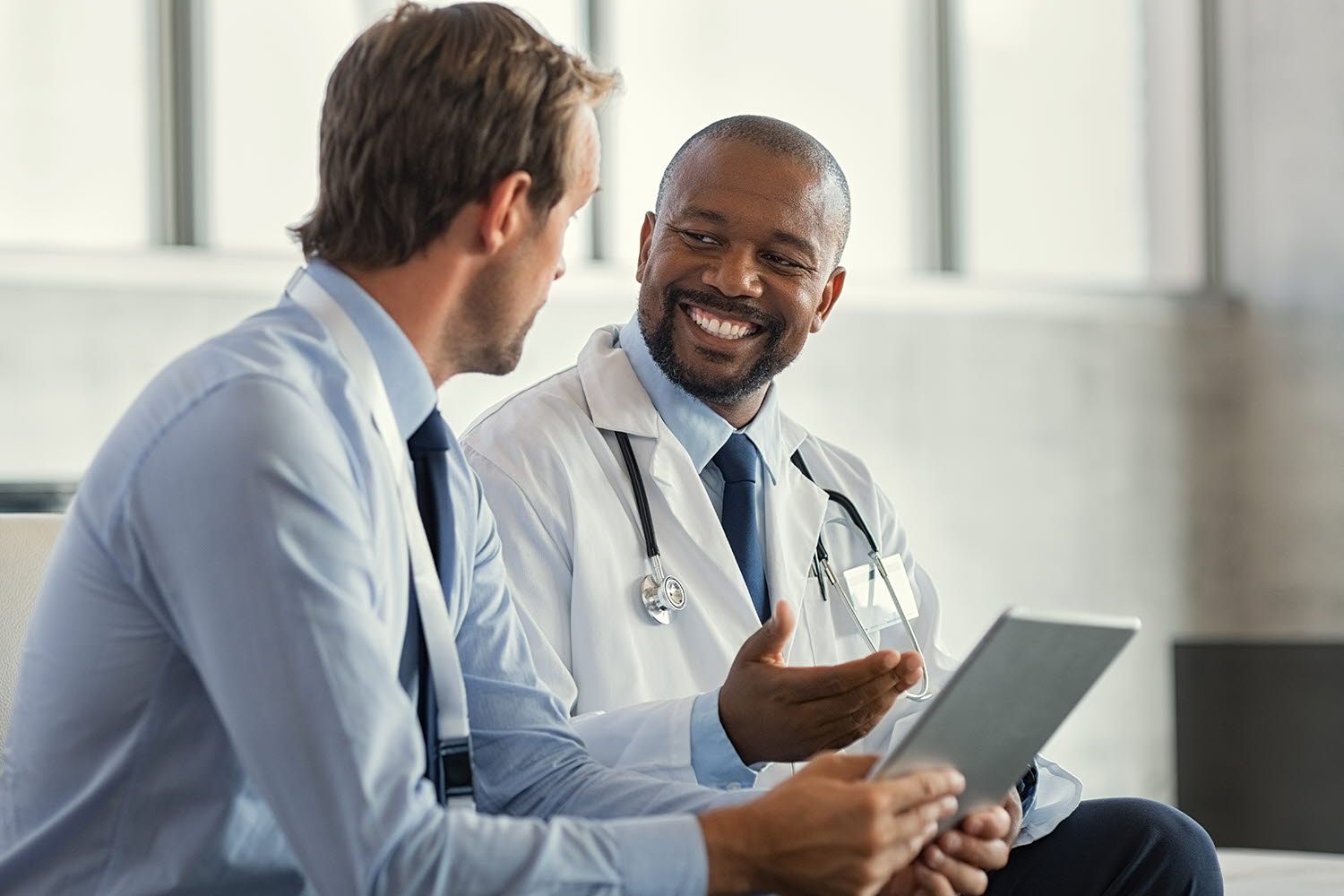 Doctor talking to a patient