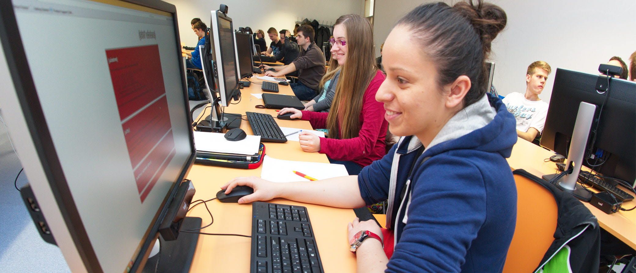 Eye tracking classroom equipped with Tobii Pro X2-60 eye trackers.