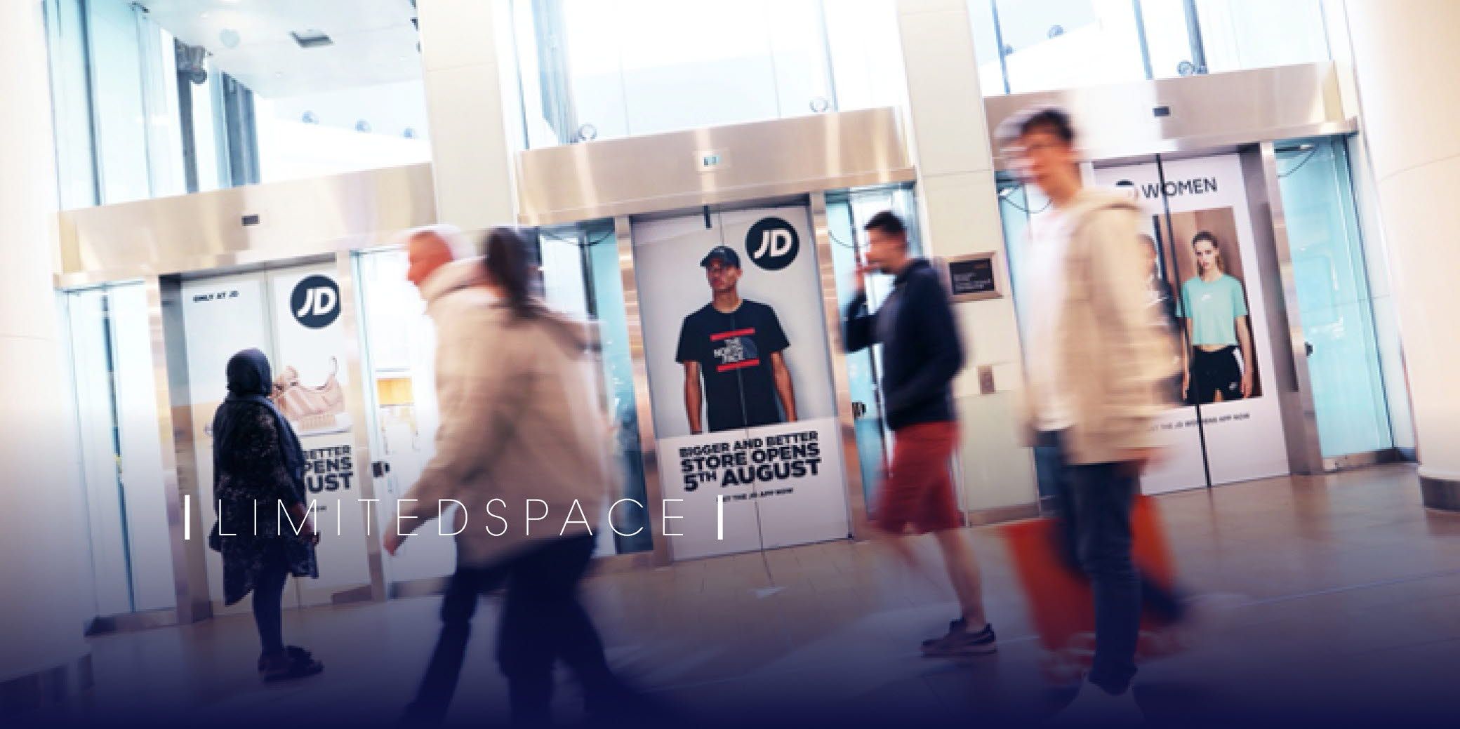 People walking in a shopping mall