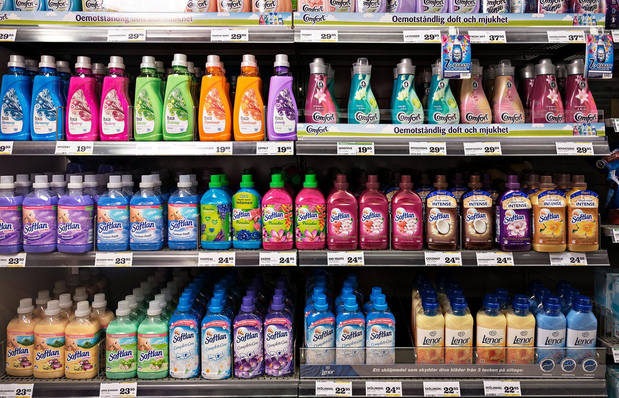 Shelf at a grocery store