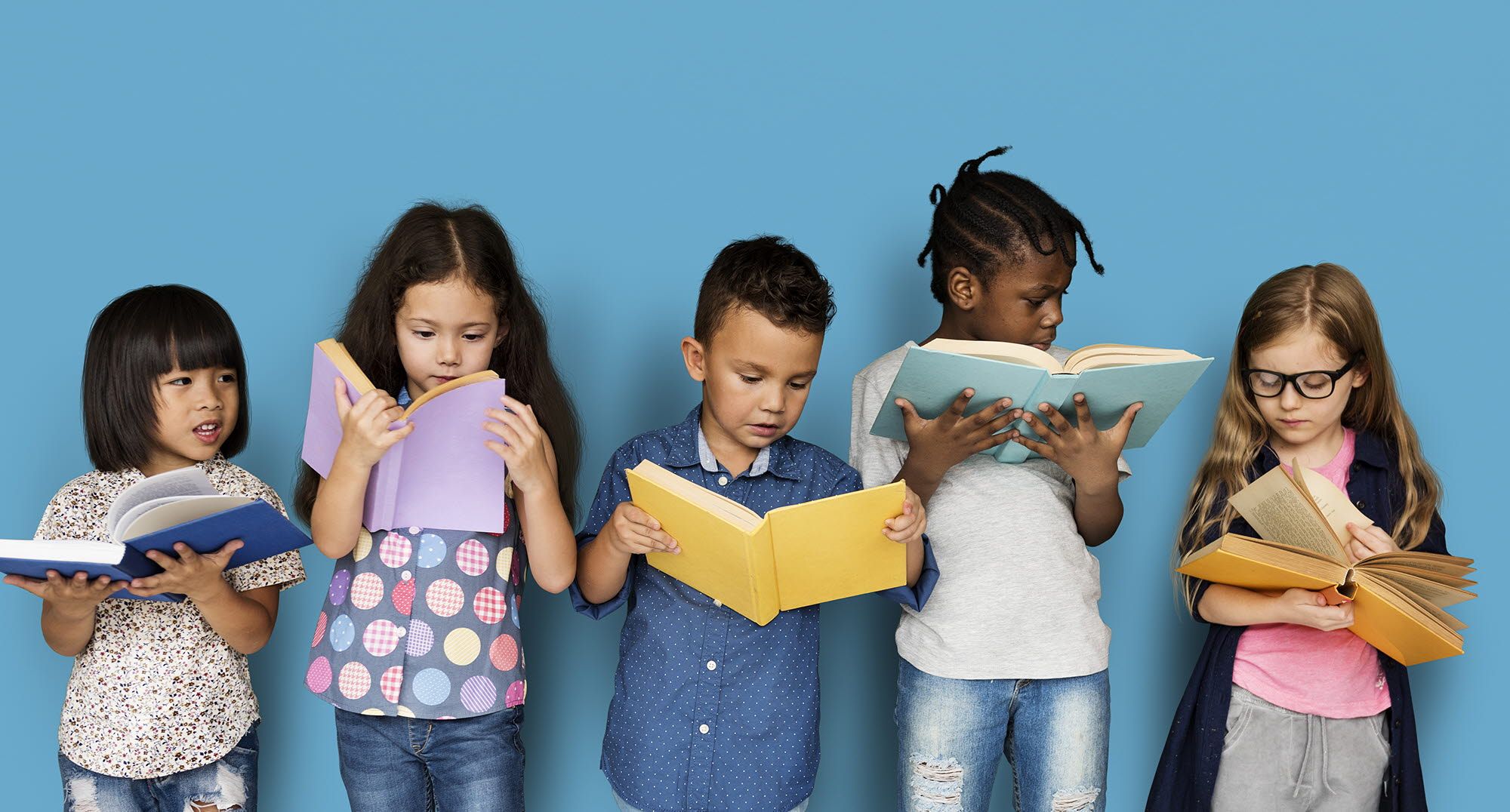 Children reading books