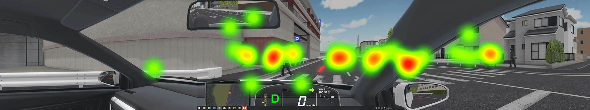 JAF driver simulator study heatmaps