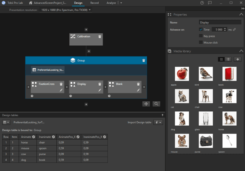 Tobii Pro Lab project types