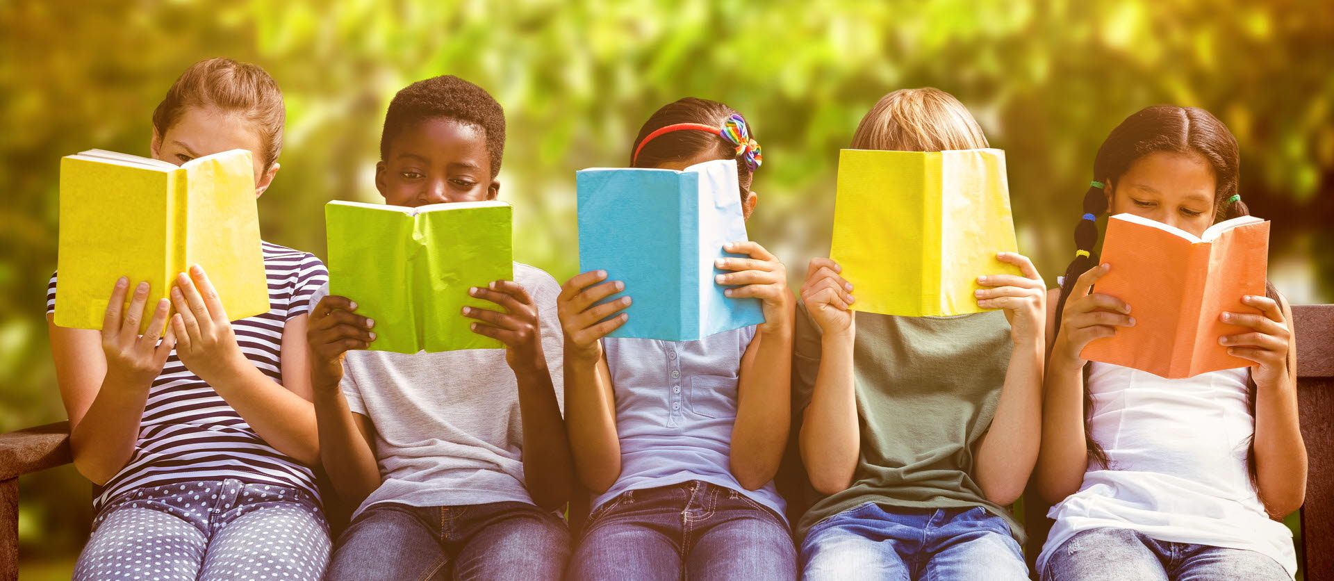 Group of children reading