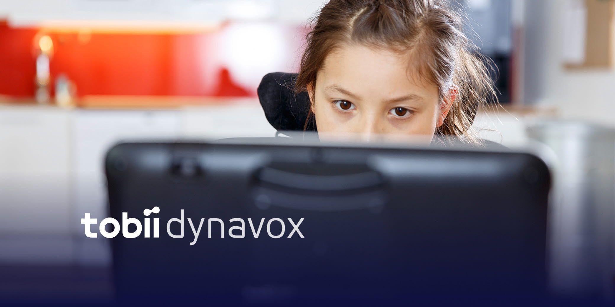 Child using Tobii Dynavox product