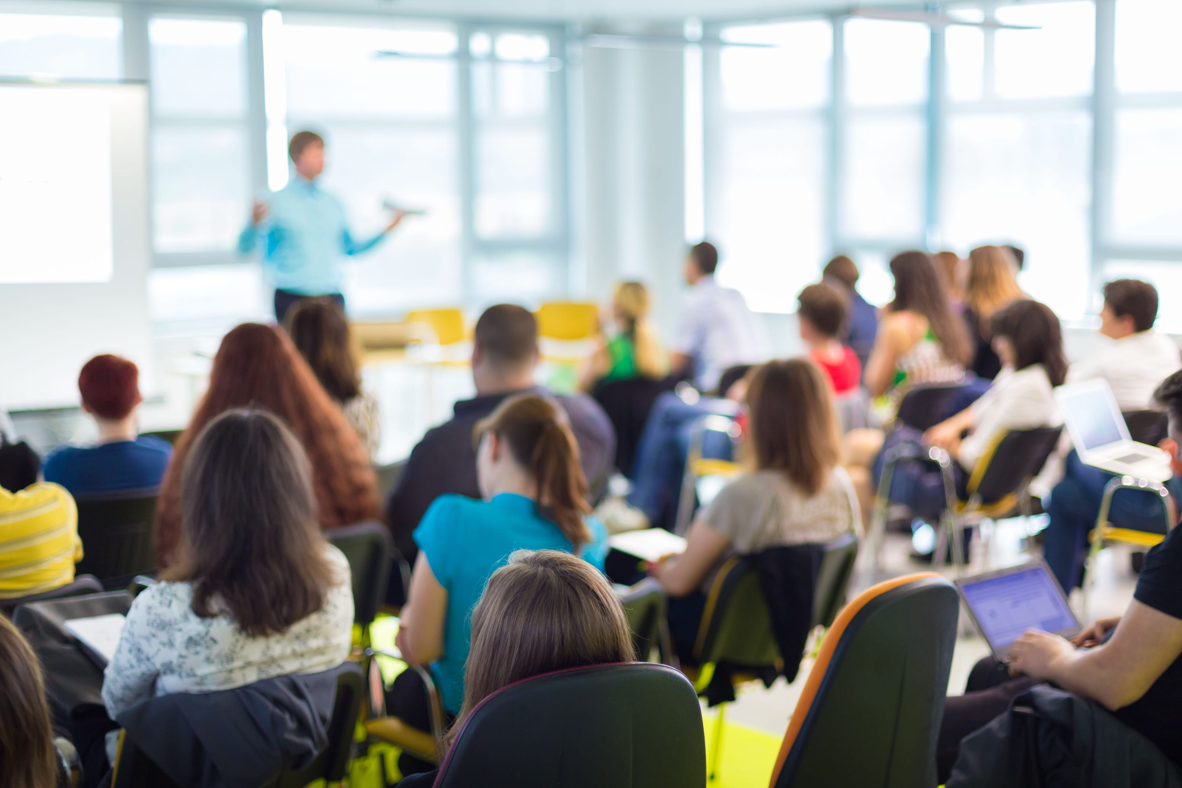 Person teaching a class