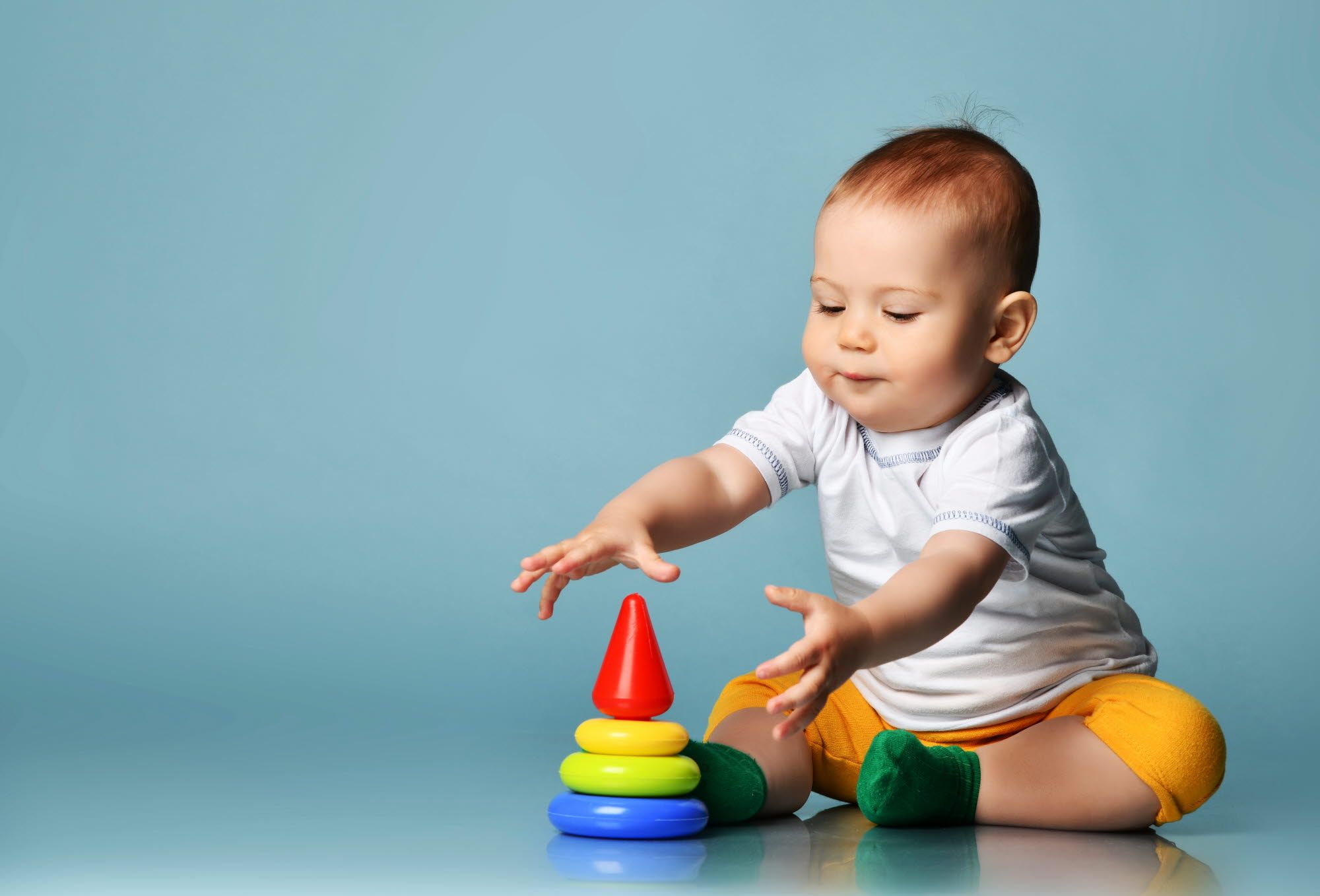 Child playing with blocks