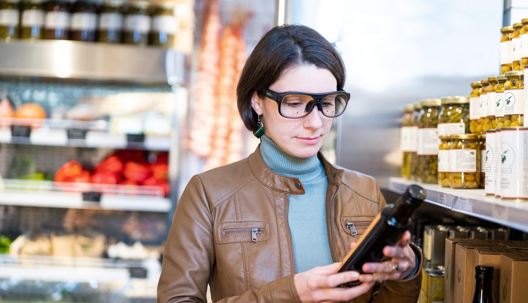 Shopping in a store wearing Tobii Pro Glasses 3