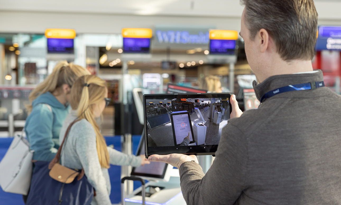 Tobii Pro Glasses 3 used at Heathrow airport